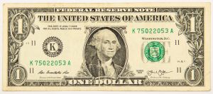 Numismática, EUA. Cédula de 1 Dólar Americano 2013 Dallas Texas.