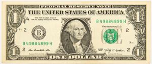 Numismática, EUA. Cédula de 1 Dólar Americano 2009 New York.