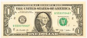 Numismática, EUA. Cédula de 1 Dólar Americano 2009 New York New York.