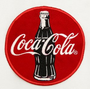 Colecionismo - Lindo Patch da Coca Cola - Garrfa contour e logo da marca - Ideal para jaquetas , Bolsas , coletes , etc .