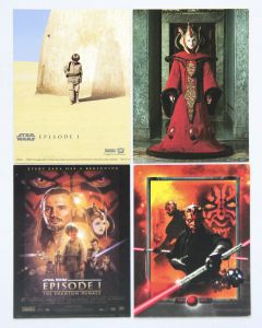Colecionismo - 4 lindos Postais da Franquia STAR WARS - Novos - Darth Maul - Queen Amidala - Anakim - Chamada Do Filme EPISODE I