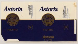 Colecionismo - Maço Cigarro ASTORIA - Souza Cruz - Prova Final - Teste de Maqueabilidade  - datado de 02/08/1972 - Carimbo Aprovado para produção