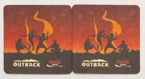 Colecionismo - 2 Bolachas iguais do Restaurante OUTBACK com logo da COCA COLA