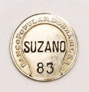 Colecionismo - Ficha do Banco Popular do Brasil - Agência SUZANO - Número 8 - 35mm