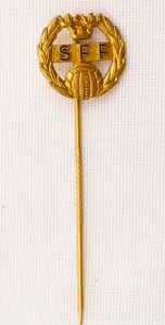 Colecionismo - Antigo Alfinete de Lapela - Federação Sueca de Futebol - Sweden SFF Football Association Federation Vintage Pin Badge