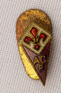 Colecionismo - Antigo Broche de Lapela - ACF Fiorentina football club - Florença - Itália