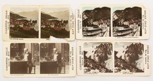 Colecionismo - 4 Figurinhas Estereoscópicas de Cigarro - Souza Cruz - Todas com pequenos danos