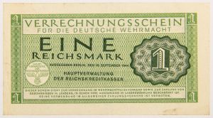Numismática, Alemanha. 1 Reichsmark 1944 para o Exército Alemão.