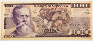 Numismática, México. 100 Pesos 1981.
