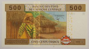 Numismática, África Central. 500 Francos 2002. Flor.