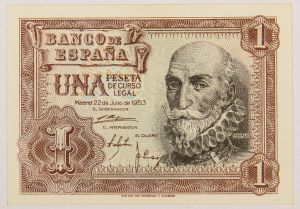 Numismática, Espanha - 1 Peseta 1953