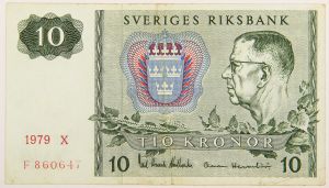 Numismática, Suécia - 10 Kronor