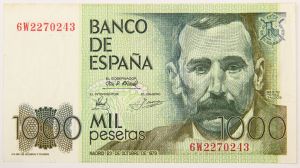 Numismática, Espanha - 1000 Pesetas 1979