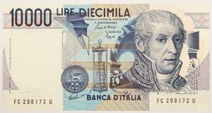 Numismática, Itália - 10.000 Liras (Excelente estado)