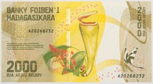 Numismática, Madagascar - 2000 Ariary