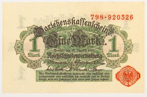 Numismática, Alemanha - 1 Marco 1914 - Flor de estampa.