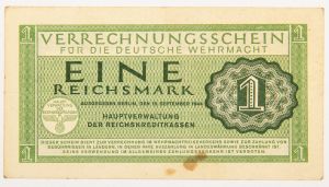 Numismática, Alemanha 2ª Guerra - 1 Marco 1944 Exército Alemão