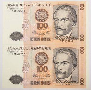 Numismática, Peru - 100 Intis 1987