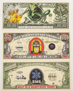 Numismática, USA - 3 cédulas Fantasia (Antigas)