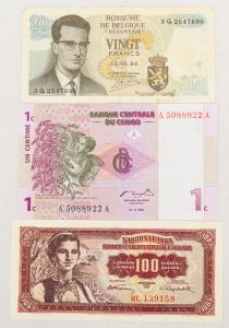 Numismática - 3 peças agrupadas aleatoriamente