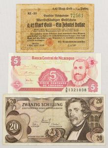 Numismática - 3 peças agrupadas aleatoriamente