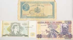 Numismática - 3 peças agrupadas aleatoriamente