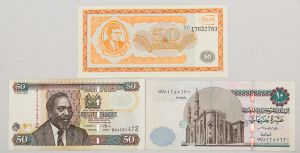 Numismática - 3 peças agrupadas aleatoriamente