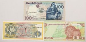 Numismática - 3 peças agrupadas aleatoriamente