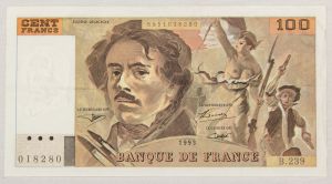 Numismática, França 100 Francos 1993 Linda Cédula
