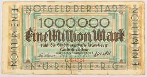 Numismática, Alemanha 1.000.000 de Marcos 1923