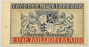 Numismática, Alemanha Bayer 1.000.000 de Marcos 1923 Belíssima Cédula