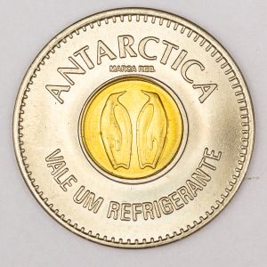 Numismática, Brasil. Ficha Bimetálica Antarctica.