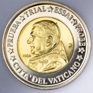 Numismática, Vaticano. 2006 Papa. 35mm 2. Specimen Prueba