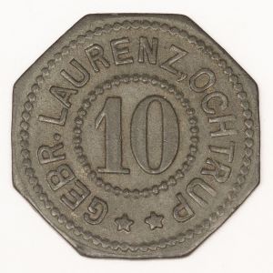 Numismática. Magnífica peça proveniente de coleção adquirida na Alemanha. Notgeld. 10 Pfennig 1914-1924 Ochtrup