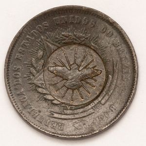 Numismática, Brasil. 20 Reis com carimbo do Divino