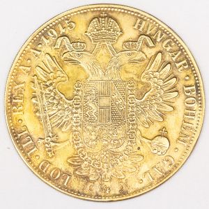 Numismática, Áustria. 4 Ducados em prata banhado a ouro. 40mm 14g