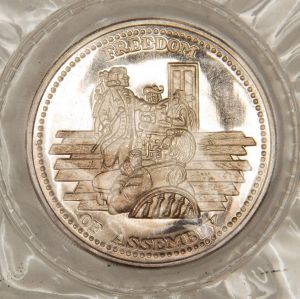 USA. Onça de Prata Reunião para Liberdade 999. Johnson Matthey. Famosa indústria de prata. 