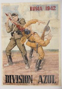Espanha. Guerra Civil/II Guerra. 21x29 cm picotado. Servindo como propaganda, divugação, convocação, etc. Quando destacado, conta como cupom para racionamento.