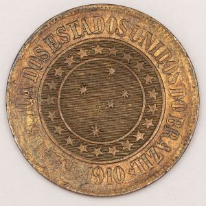 Numismática, Brasil. 40 Réis 1910. Soberba.