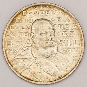 Numismática, Brasil. 2.000 Réis 1932. Vicentina Prata Flor de Cunho.