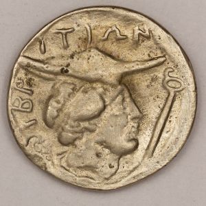 Numismática, Grécia. Réplica de um Dracma.