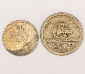Numismática, Brasil. 100 e 200 Réis 1932 Vicentinas.