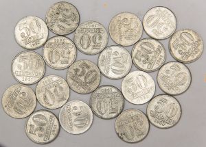 Numismática, Brasil. 20 Moedas 50 Centavos Alumínio Perfeitas.