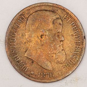 Numismática, Brasil. 10 Réis 1876 Rara Data Chave da Série.