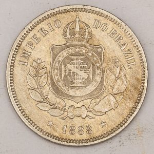 Numismática, Brasil. 100 Réis 1888 Linda.