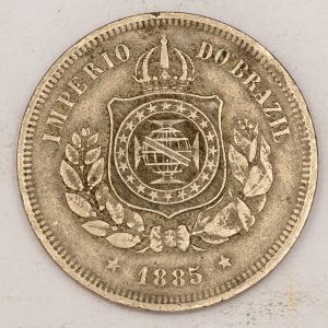 Numismática, Brasil. 100 Réis 1885.