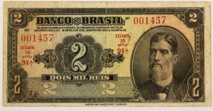 Numismática, Brasil. Cédula de 2 Mil Réis R-194a 1923