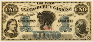 Numismática, Argentina. Cédula de 1 Peso Fuerte 1869 P-S1791 FE