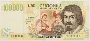 Numismática, Itália. Cédula de 100 Mil Liras 1994 P-117a