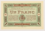 Numismática, França. Cédula de 1 Franco da Câmara de Comércio de Cahors 1917. SOB / FE